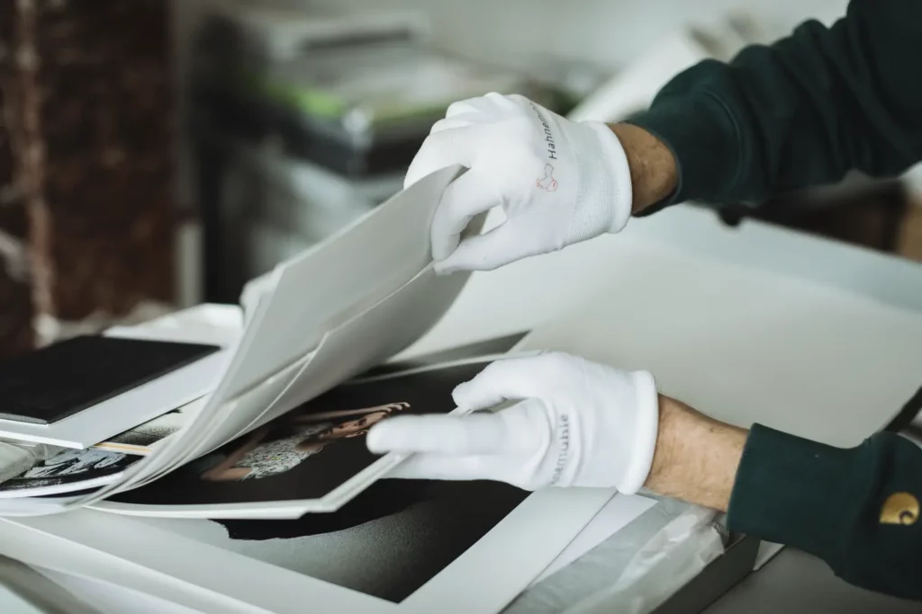 Réalisation d'impressions de photographies sur du papier Hahnemühle